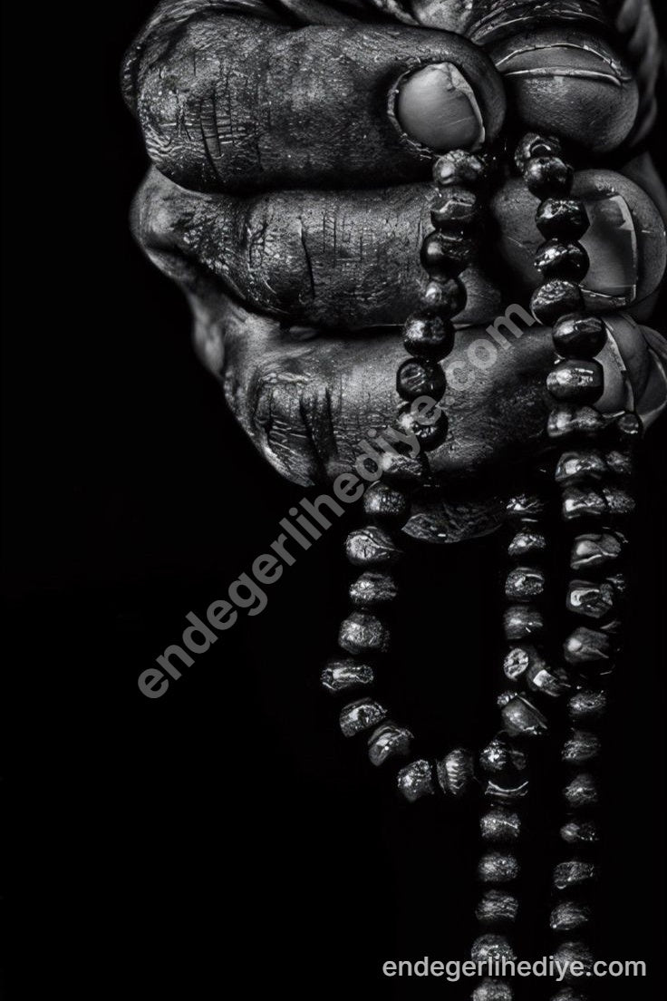 Zamanın Dokunuşu: Tesbih Tutan Yaşlı El Kanvas Tablo