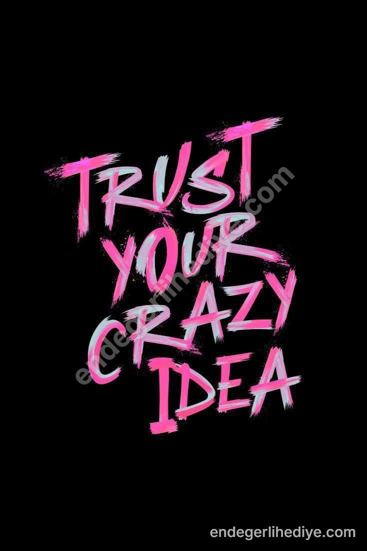 Çılgın Fikirlerine Güven Kanvas Tablo