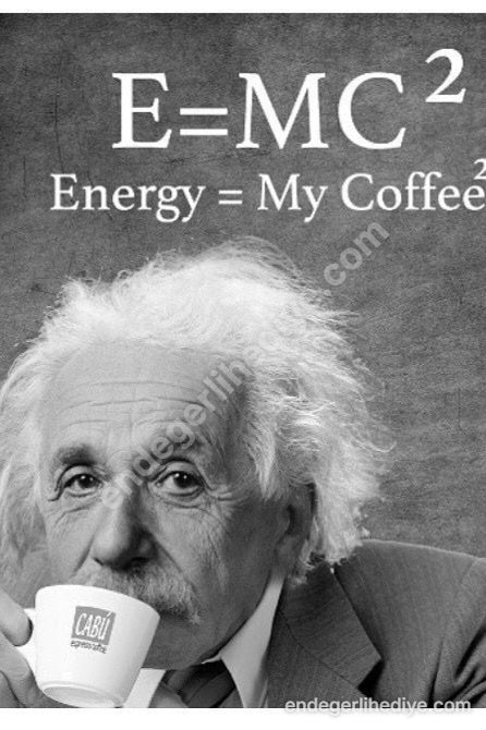 Einstein'ın Kahve Formülü: E=MC² Kanvas Tablo