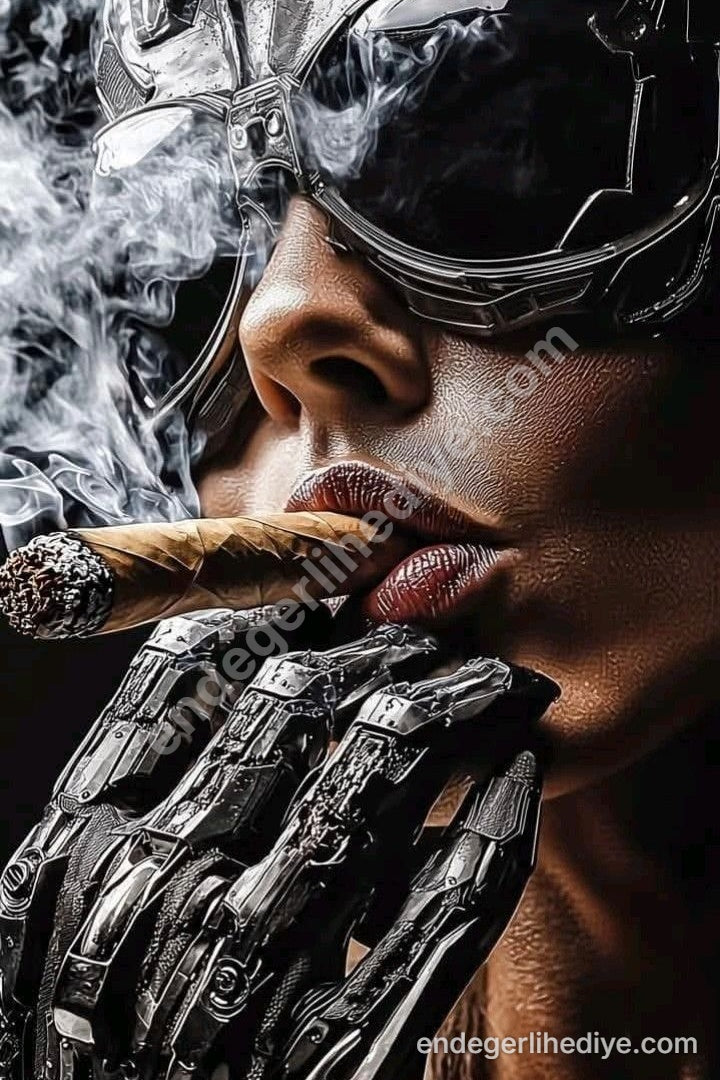 Siberpunk Rebel: Fütüristik Puro Kanvas Tablo