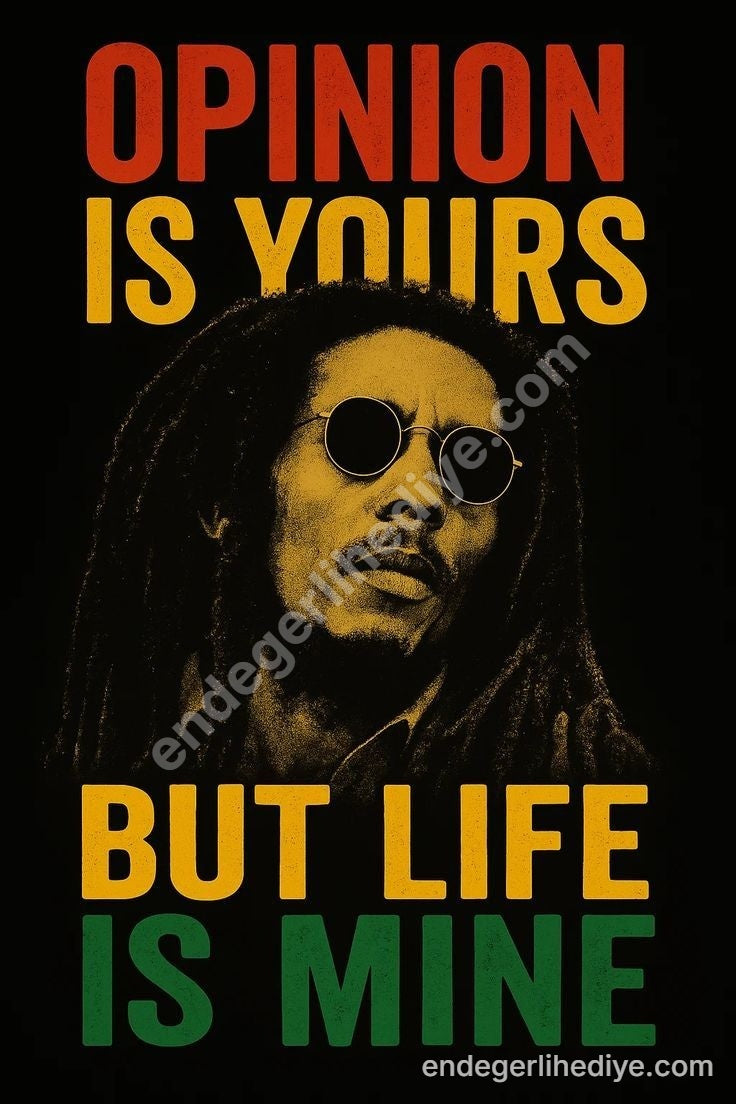 Bob Marley: Hayat Benim Fikrin Senin Kanvas Tablo