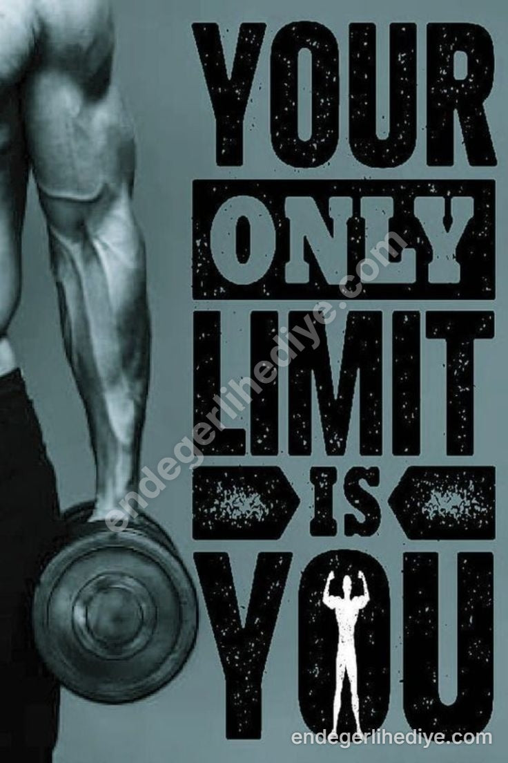 Tek Sınırın Sensin Fitness Motivasyon Kanvas Tablosu