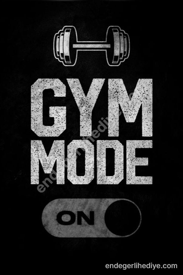 Gym Mode On Kanvas Tablo | Fitness Motivasyon Duvar Sanatı