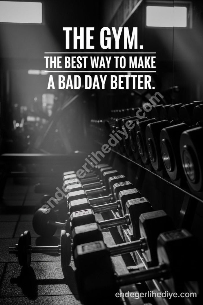 Spor Salonu Motivasyonu: Kötü Bir Günü İyileştirme Sanatı Kanvas Tablo