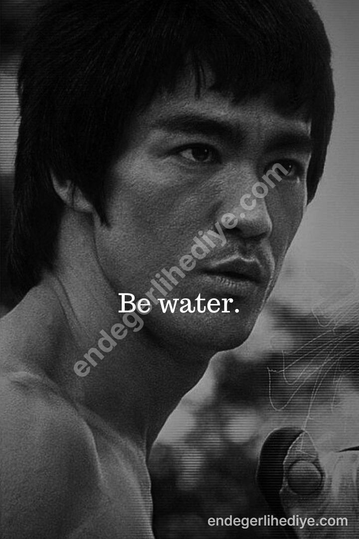 Bruce Lee "Be Water" Felsefesi Kanvas Tablo