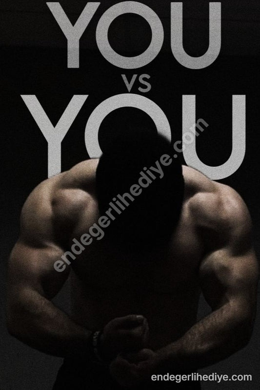 "YOU VS YOU" Motivasyon Kanvas Tablo - Spor Salonu Temalı