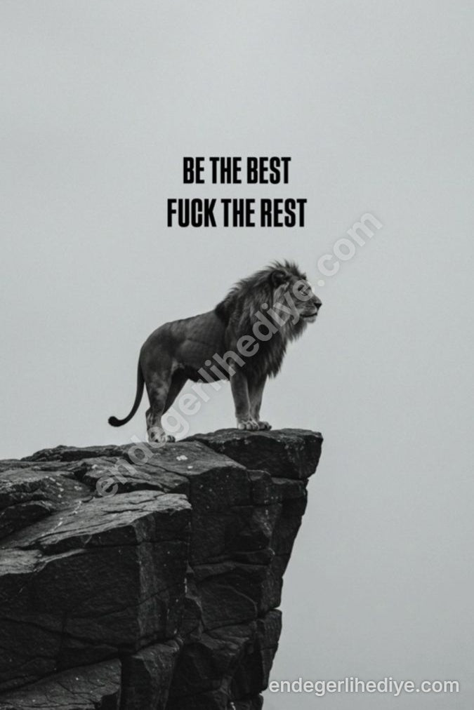 Aslan Motivasyon Kanvas Tablo | En İyi Ol