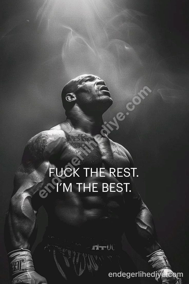 En İyisi Benim: Boksör Motivasyon Kanvas Tablo