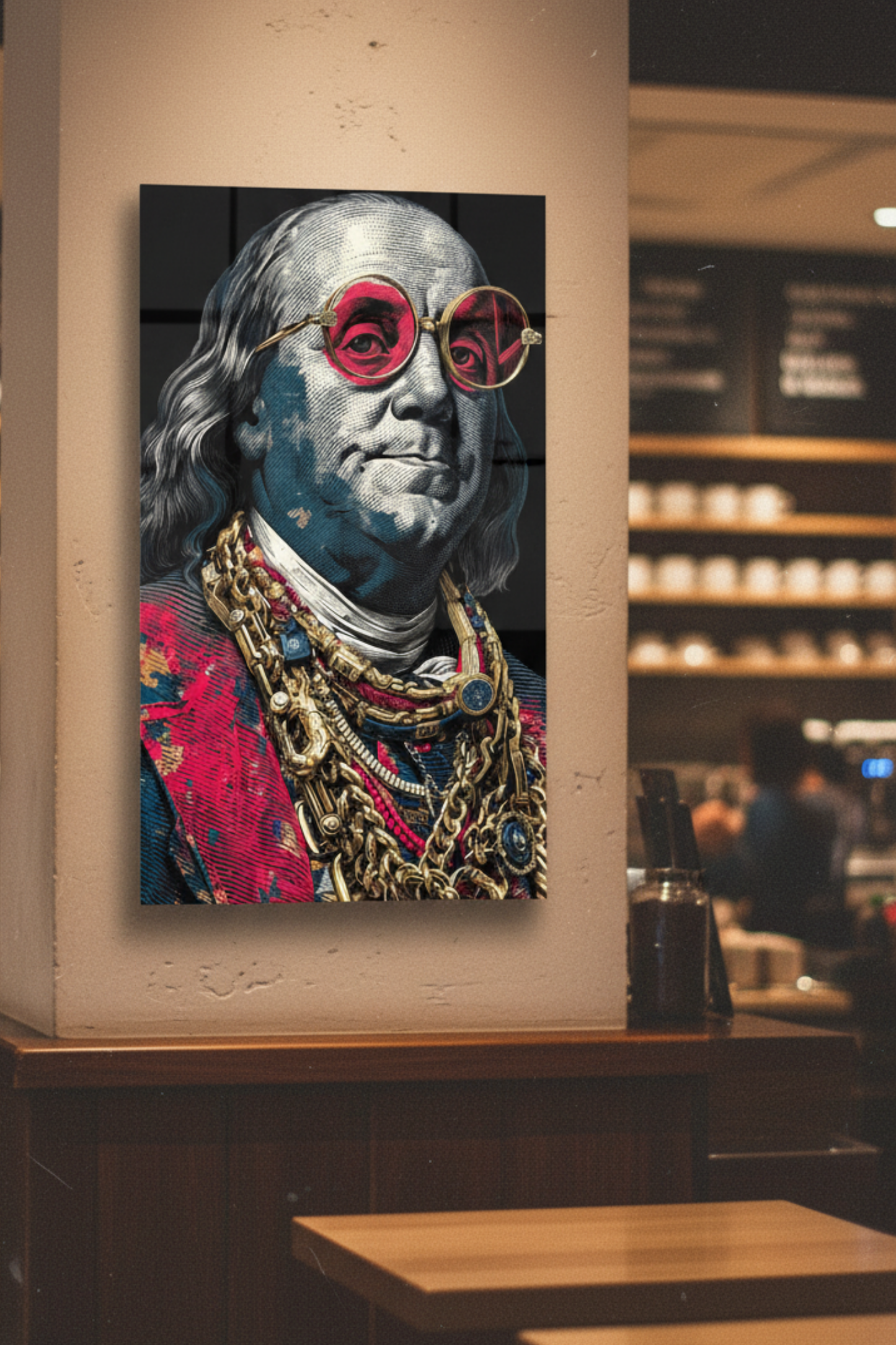 Benjamin Franklin Street Art Poster