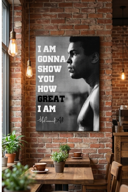 Iron Will – Siyah Beyaz Motivasyon Sporcu Kanvas Tablo