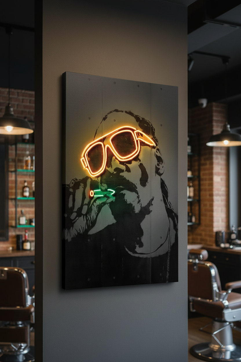 Snoop Dogg Neon Işıklar Sanat Kanvas Tablo