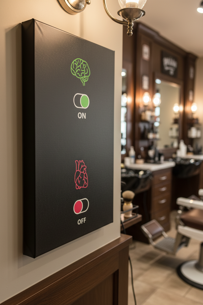 Akıl Açık, Kalp Kapalı – Modern Sanat Kanvas Tablo