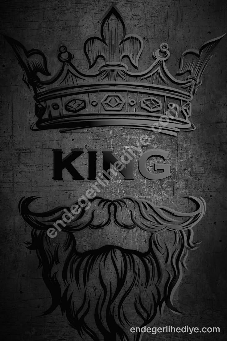 Kral Sakallı Taç Kanvas Tablo