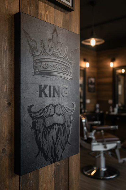 Kral Sakallı Taç Kanvas Tablo