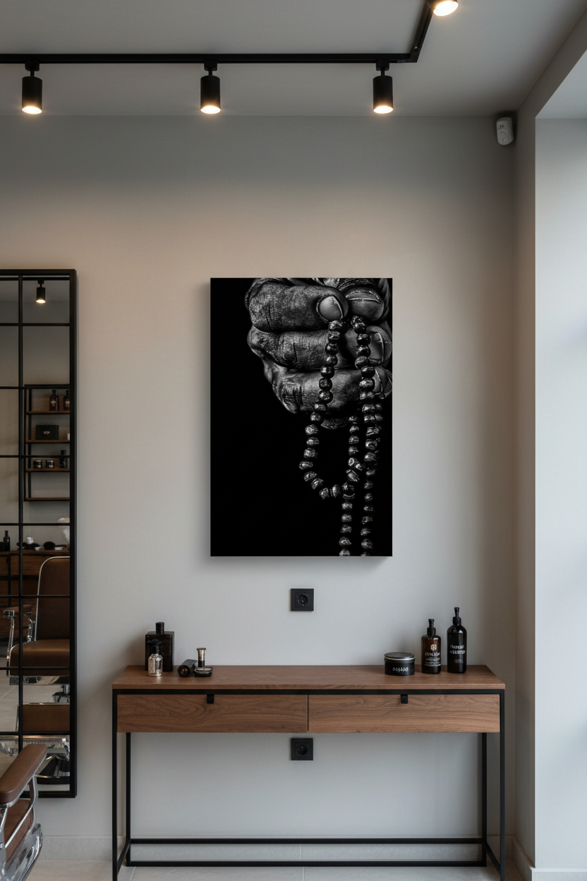 Zamanın Dokunuşu: Tesbih Tutan Yaşlı El Kanvas Tablo