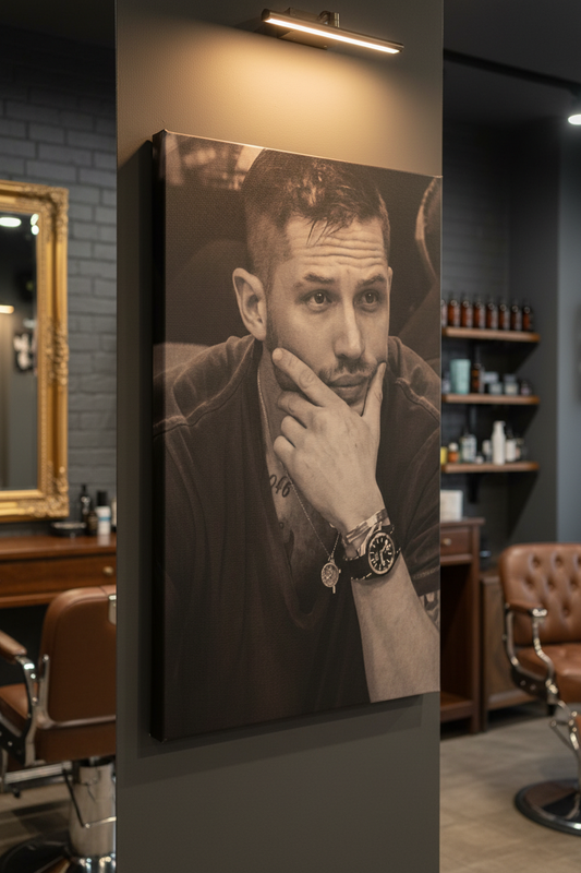 Karizmatik Düşünce Siyah Beyaz Kanvas Tablo