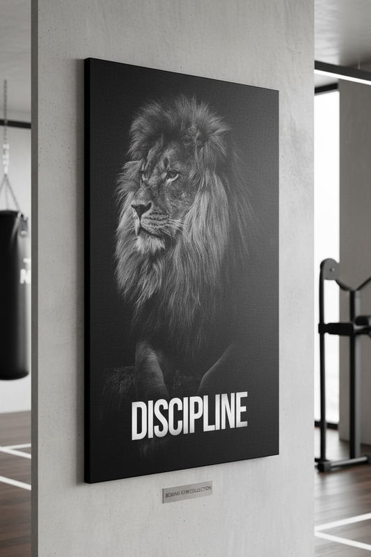 Aslan ve Disiplin: Gücün Sembolü Kanvas Tablo