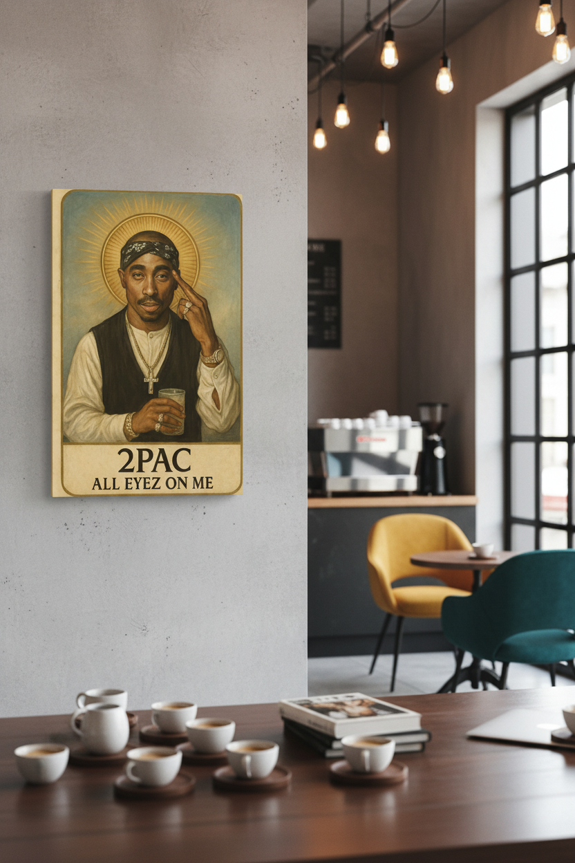 Tupac "All Eyez On Me" Kanvas Tablo - Efsanevi Duvar Sanatı