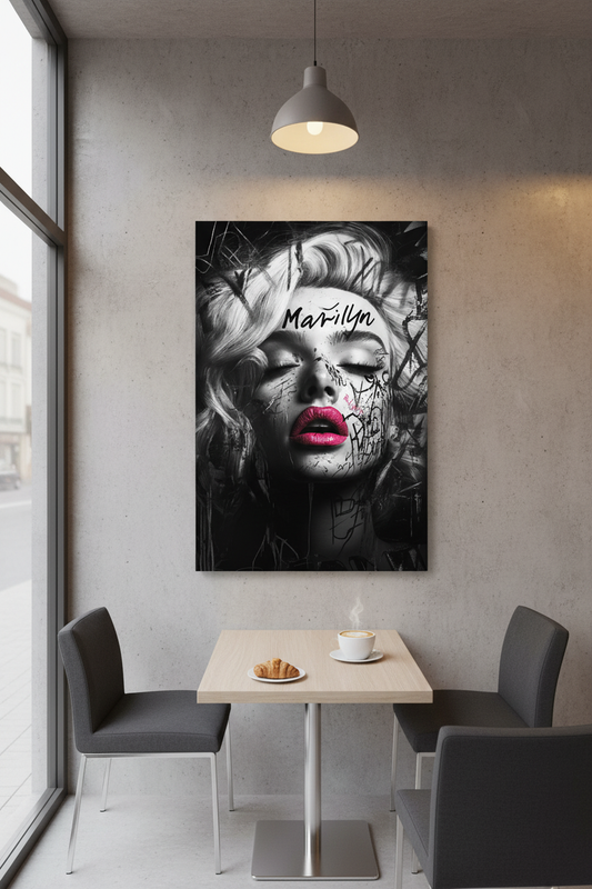 Marilyn Monroe Graffiti Sanatı Kanvas Tablo