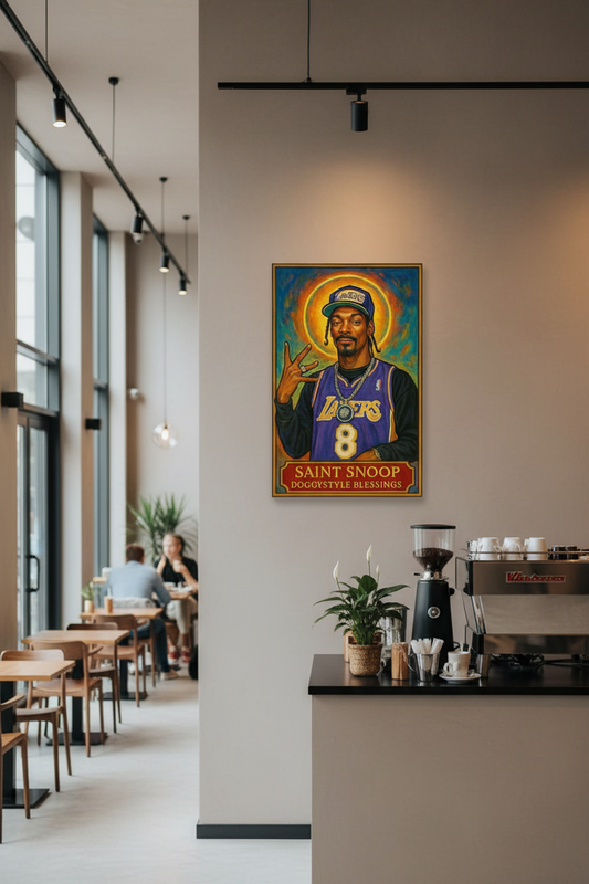 Snoop Dogg Lakers Saint Kanvas Tablo