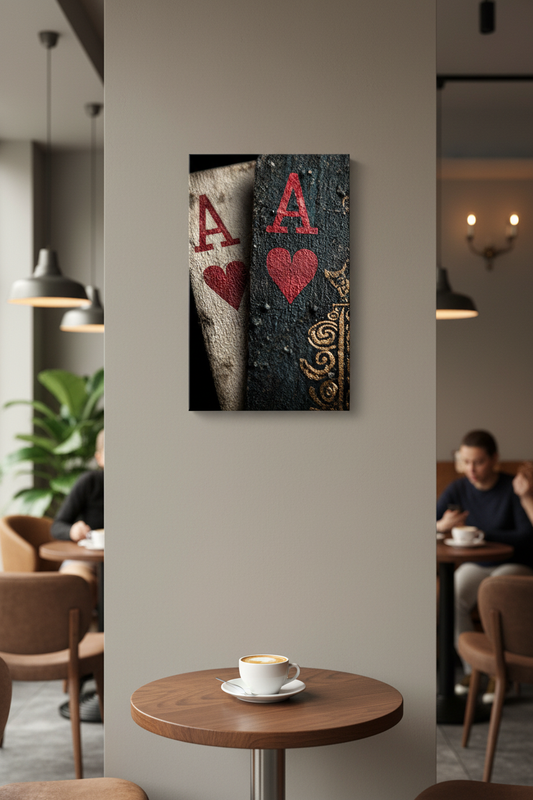 Kalbin Ası: Vintage Dokunuşlu Kanvas Tablo