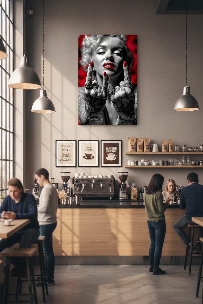 Marilyn Monroe: Asi Kırmızı Kanvas Tablo