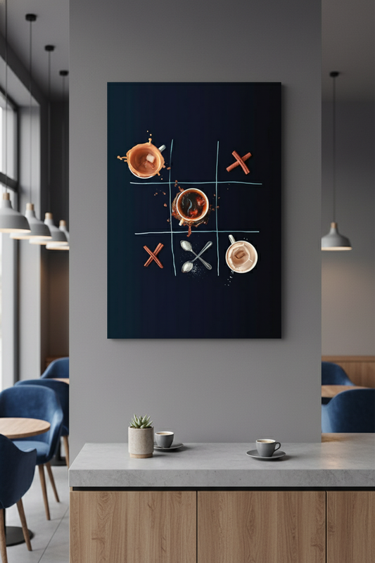 Kahve ve Oyun Sanatı Kanvas Tablo