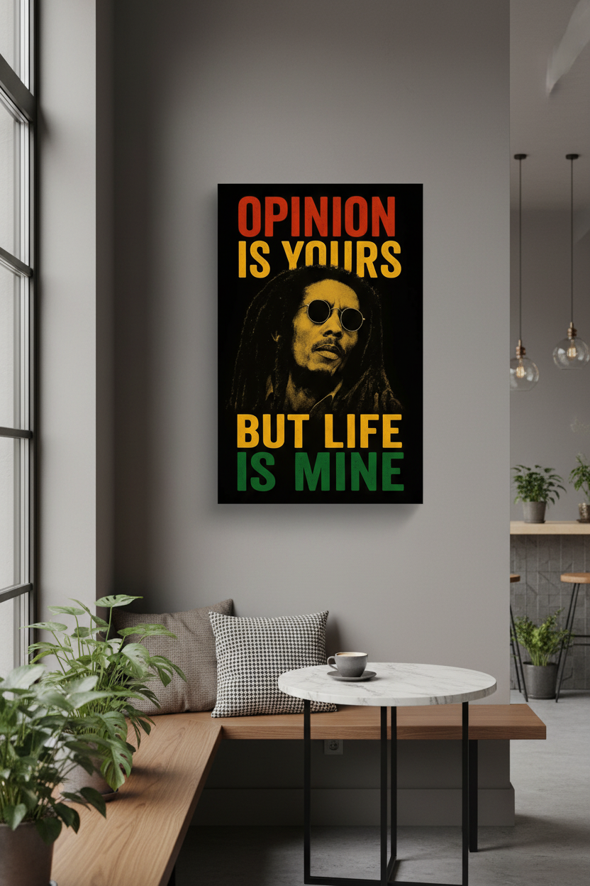 Bob Marley: Hayat Benim Fikrin Senin Kanvas Tablo