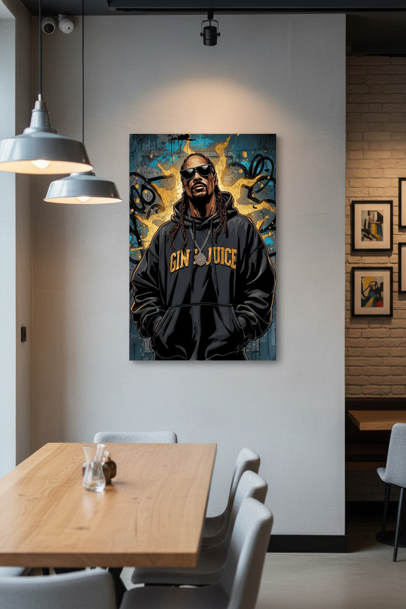 Efsanevi Snoop Dogg Grafiti Sanatı Kanvas Tablo