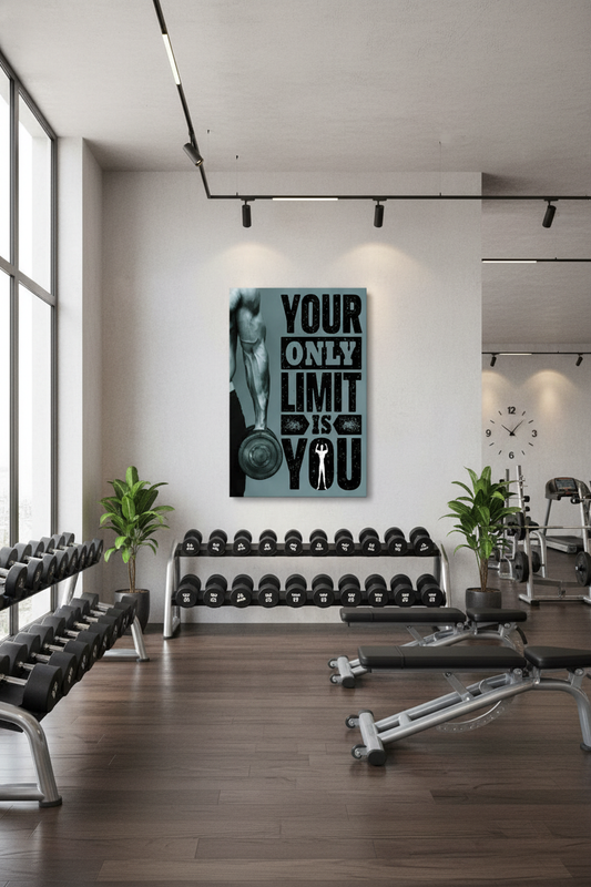 Tek Sınırın Sensin Fitness Motivasyon Kanvas Tablosu