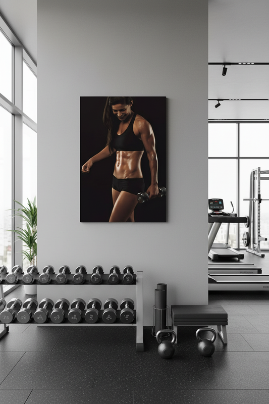 Güçlü Ruh: Fitness Motivasyonu Kanvas Tablosu