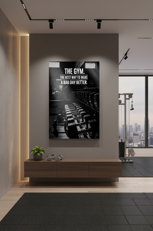 Spor Salonu Motivasyonu: Kötü Bir Günü İyileştirme Sanatı Kanvas Tablo