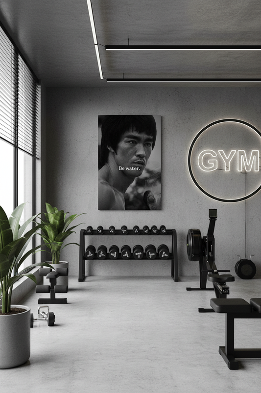 Bruce Lee "Be Water" Felsefesi Kanvas Tablo