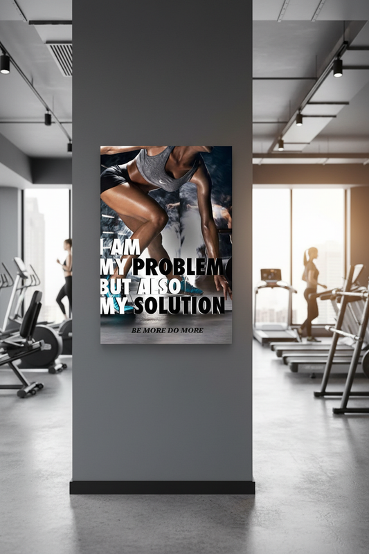 Güç ve Kararlılık: "Problemim ve Çözümüm Benim" Kanvas Tablo