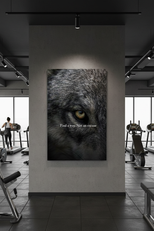 Kurt Gözü Motivasyon Kanvas Tablo - Mazeret Yok