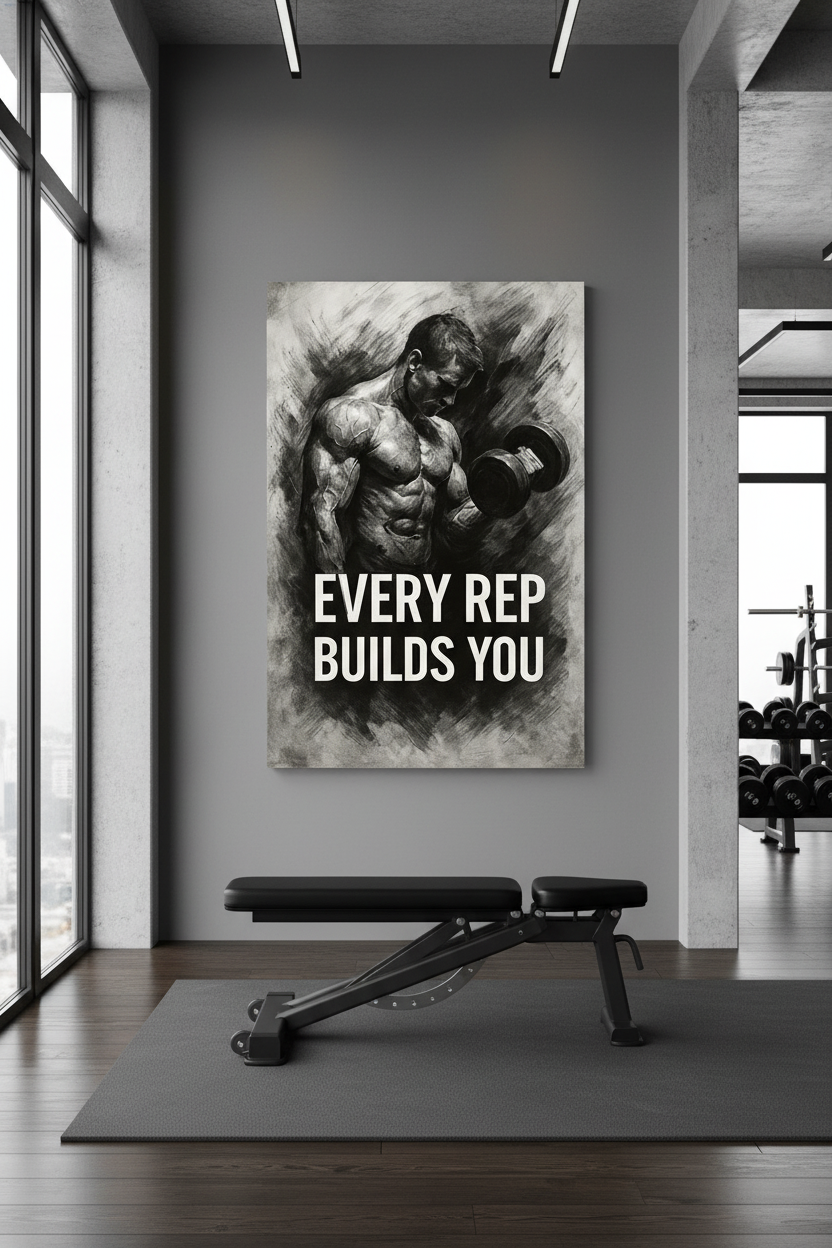 Her Tekrar Seni İnşa Eder: Vücut Geliştirme Motivasyon Kanvası