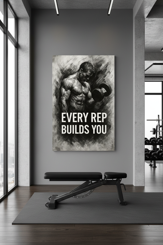 Her Tekrar Seni İnşa Eder: Vücut Geliştirme Motivasyon Kanvası
