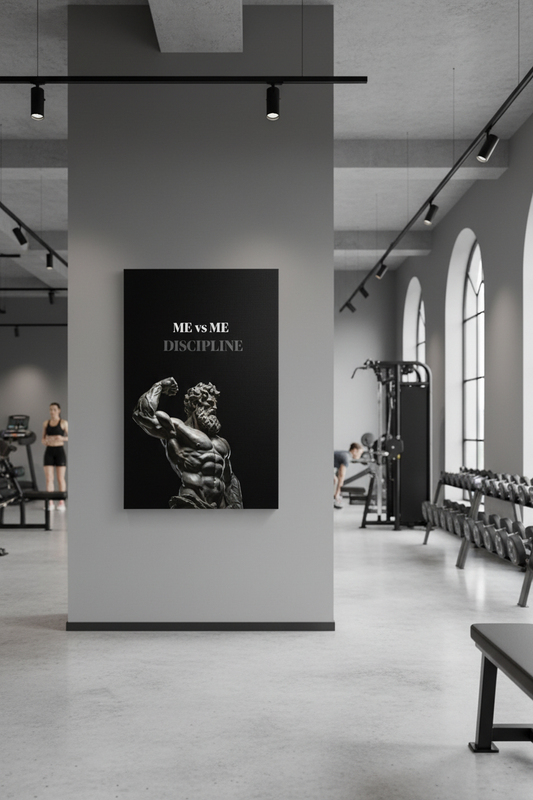 Disiplin Gücü: Antik Heykel Kanvas Tablo