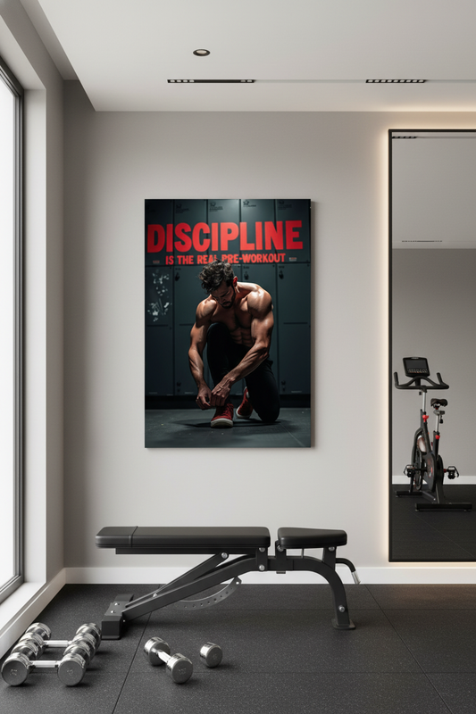 Disiplin Gücü: Fitness Motivasyon Kanvas Tablosu