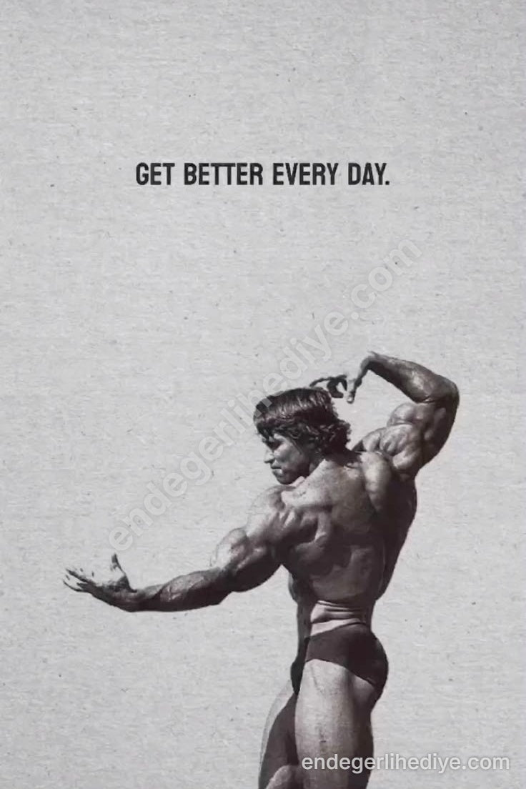 Arnold Schwarzenegger: Her Gün Daha İyi Ol Motivasyon Kanvası