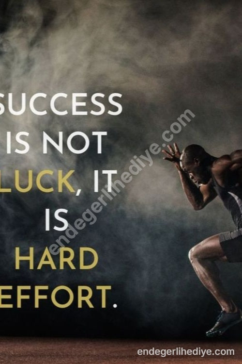 Başarı: Şans Değil, Çalışma Eseri Spor Temalı Kanvas Tablo