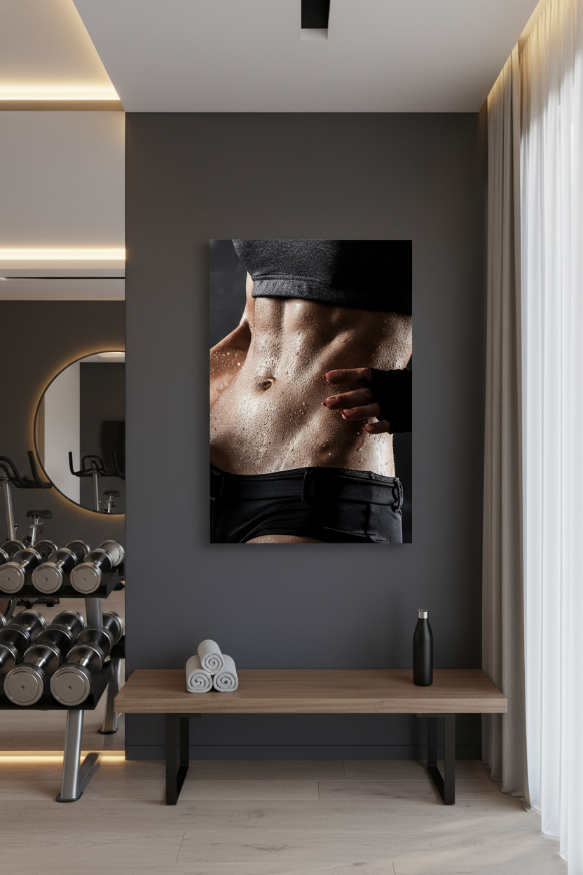 Terli Kaslı Karın: Güç ve Estetik Kanvas Tablo