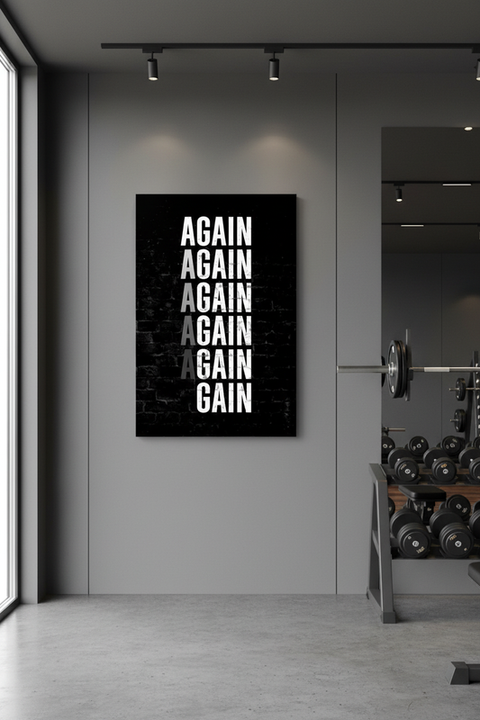 AGAIN GAIN Motivasyon Duvar Tablosu