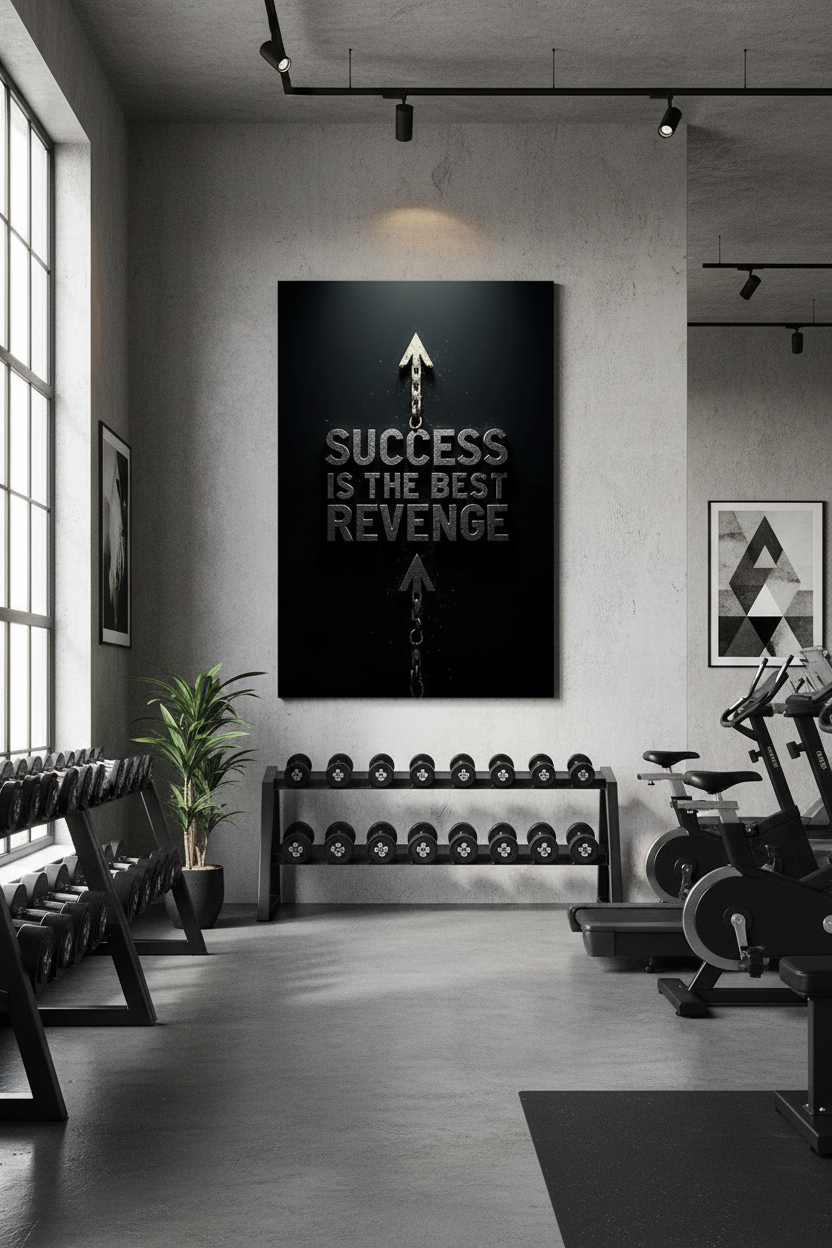 Başarı En İyi İntikamdır: Zincirleme Yükseliş Kanvas Tablo