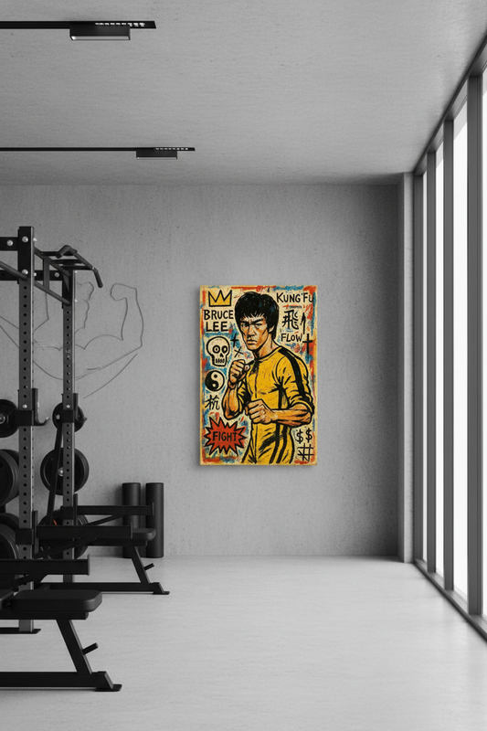 Efsane Bruce Lee: Kung Fu Sanatı & Sokak Ruhlu Kanvas Tablo