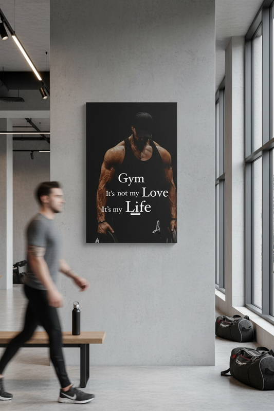 Gym Benim Hayatım: Fitness Tutkunlarına Özel Kanvas Tablo