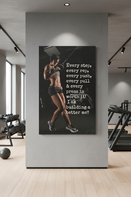 Her Adım Değerlidir: Güç ve Motivasyon Kanvas Tablosu