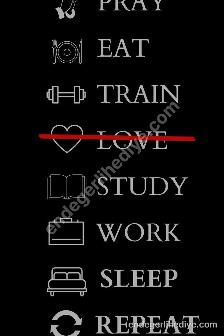 Disiplin ve Motivasyon Kanvas Tablosu - Hayat Rutini