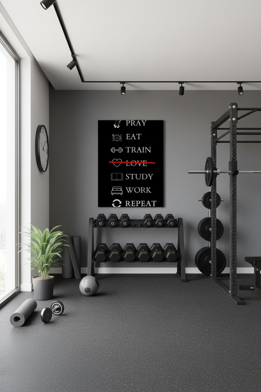 Disiplin ve Motivasyon Kanvas Tablosu - Hayat Rutini